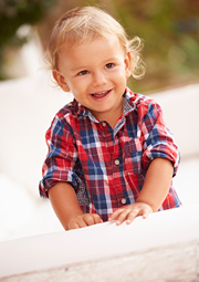 A happy Boy Toddler is Playing.