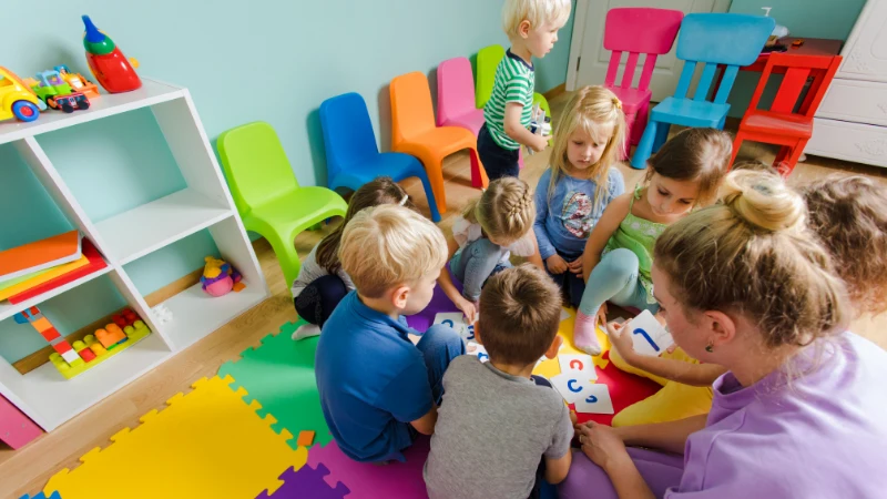 Learning in process at a daycare.